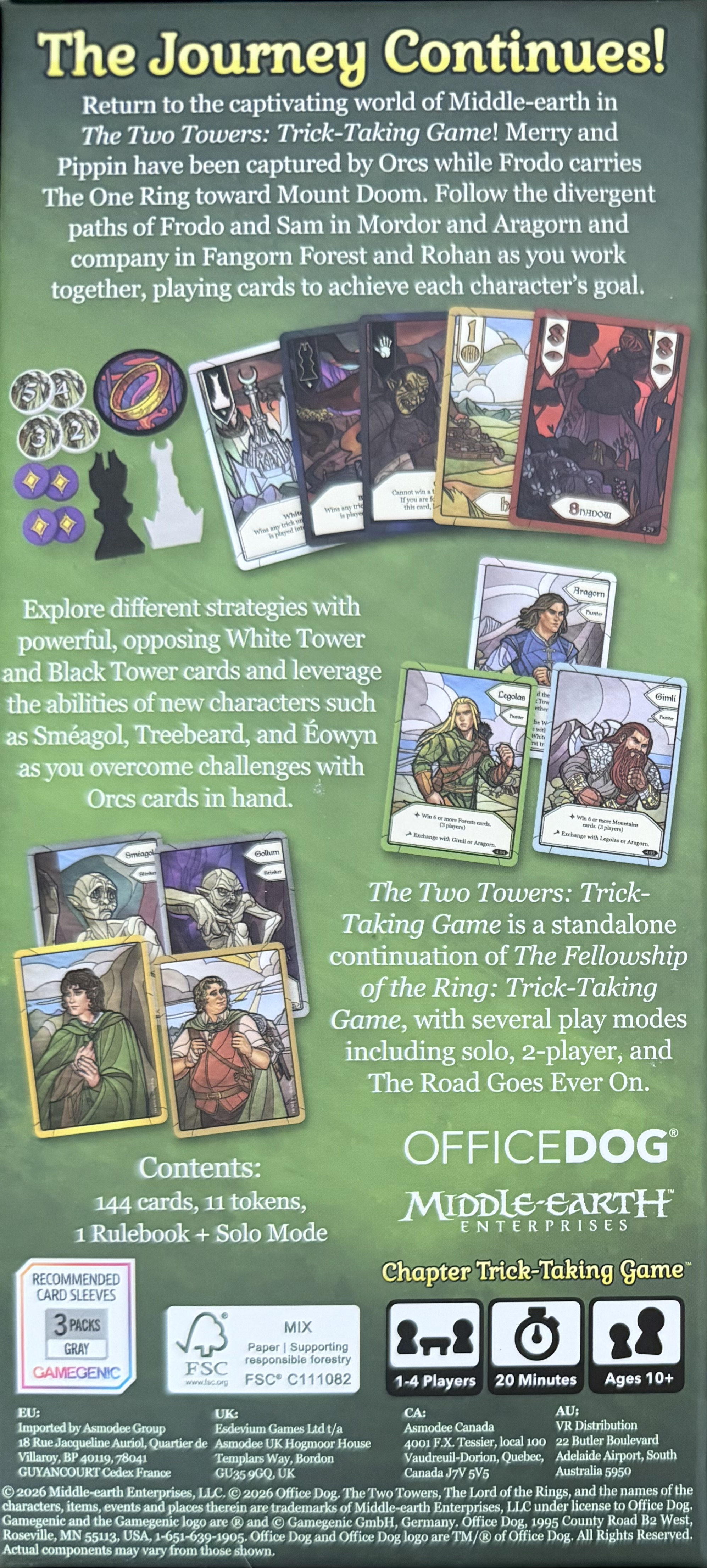 二つの塔 トリックテイキングゲームボックス裏