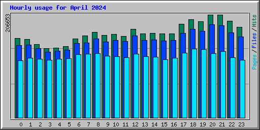 Hourly usage for April 2024