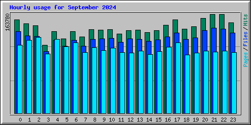 Hourly usage for September 2024