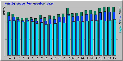 Hourly usage for October 2024