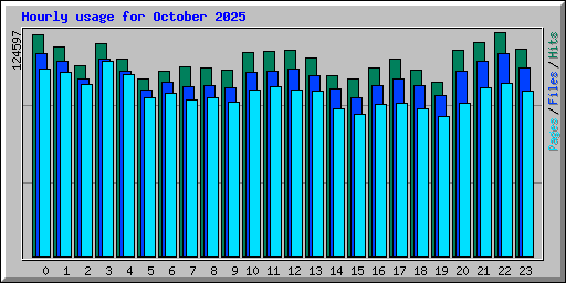 Hourly usage for October 2025