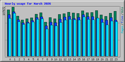 Hourly usage for March 2026